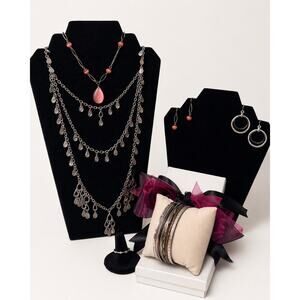 Jewelry Gift Set | Layered Necklace + Earrings + Bracelet Stack + Ring